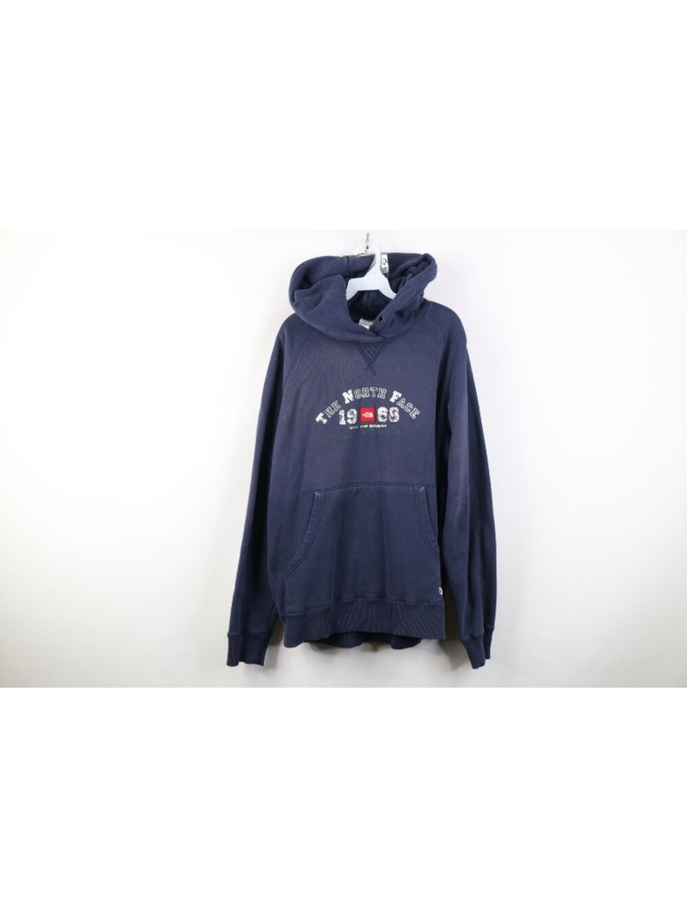 Vtg Y2K The North Face Mens Large Faded Spell Out Heavyweight Hoodie Sweatshirt